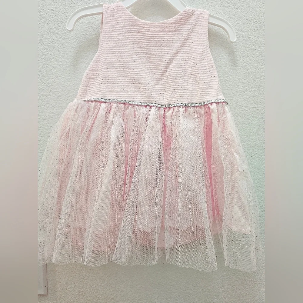 Pink Dress Withh Coat with Floral Details 18th Months. - Picture 5 of 8